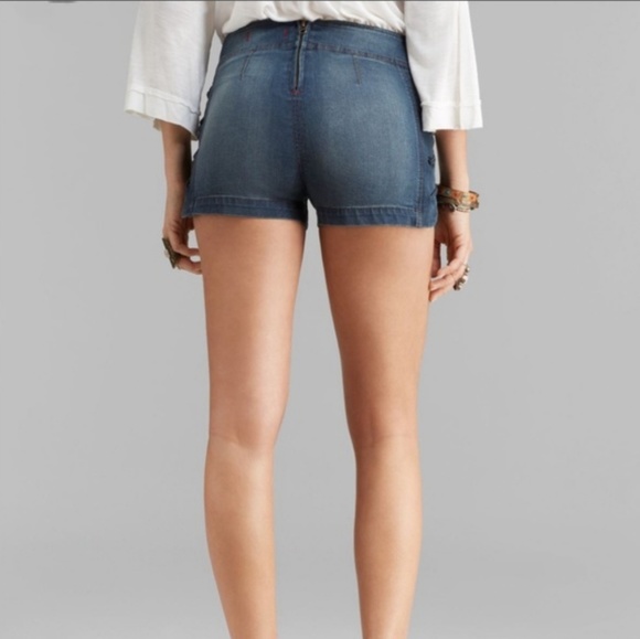 X-TRA PICS Free People High Rise Denim Lace Up - Picture 6 of 8